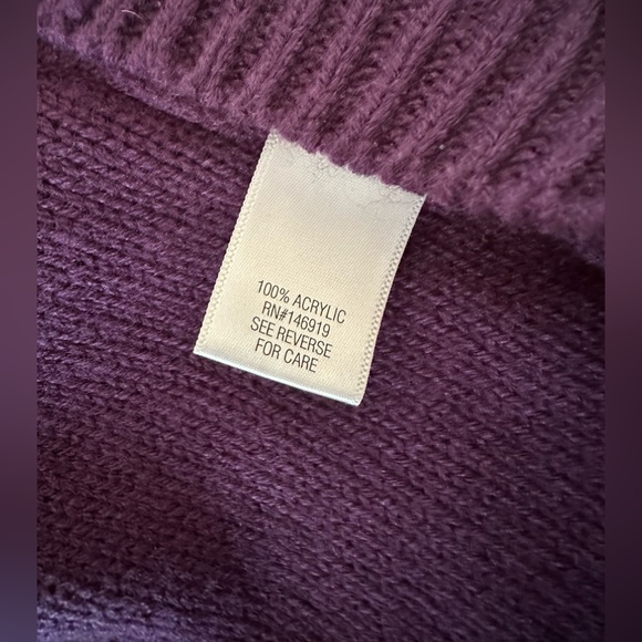 SOLD - Purple Knit Cable Sweater - Picture 5 of 5